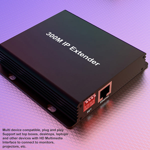 300M IP-forlenger HD 1080P HD Multimedia Interface over CAT5e/6/7 direkte 1 til 1 forlenger IP-sender mottaker 100‑240V EU-plugg