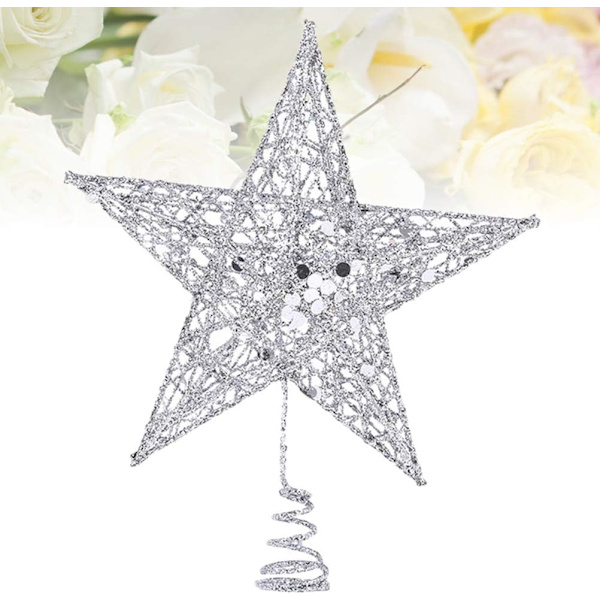 Topper Julgran Stjärna Jul Glitter Dekoration Topper