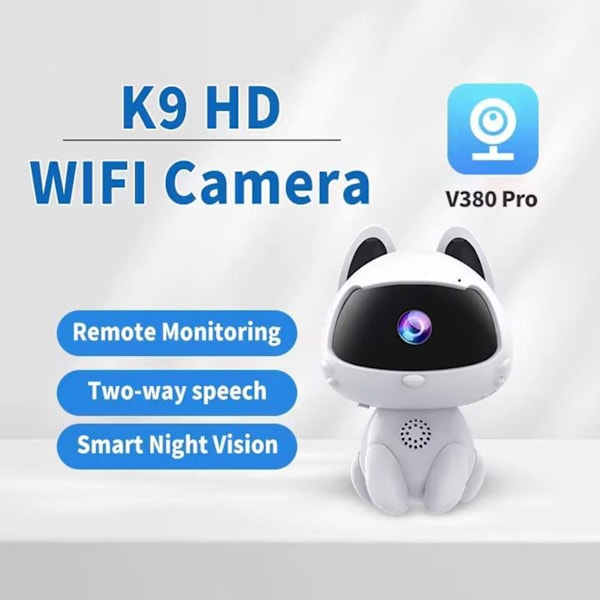 2MP 1080P langaton WiFi-vauvamonitori IR-yönäöllä, 2-suuntainen puhe, vauvamonitori IP-kamera V380pro-sovellukselle