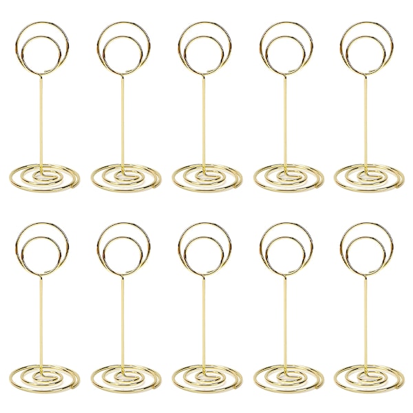 10Pcs Metal Table Number Stand Table Cardholder Photo Display Stands for Wedding Party Banquet Decoration