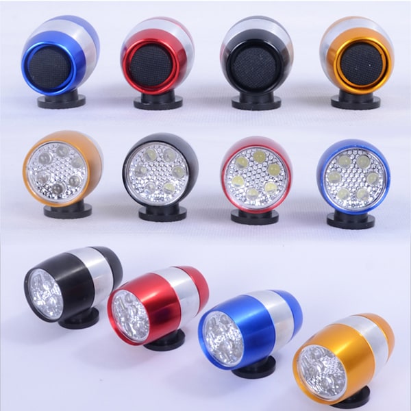 6LED Cykellygter Sikkerhedslys Vandtæt Mountainbike Forgaffel Aluminiumlegering Advarselslys Øl Lys