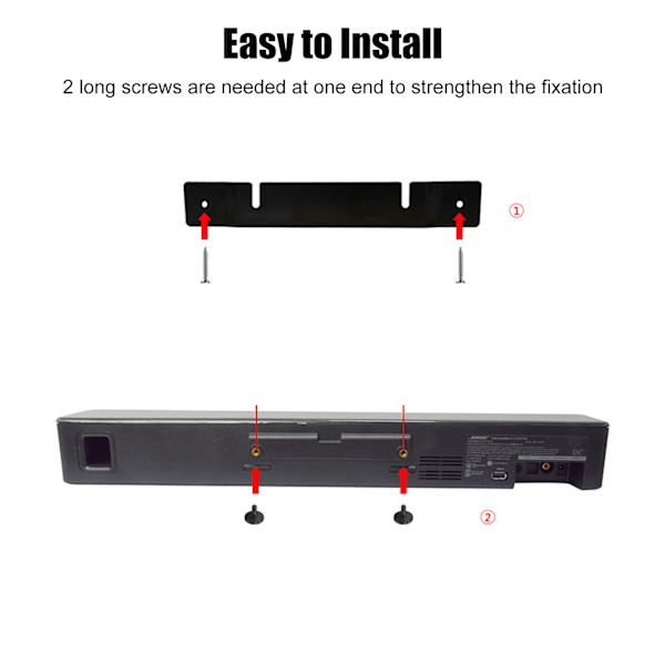 Soundbar Högtalarstativ Avtagbart Stabilt Metall Väggfäste Soundbar Högtalarfäste