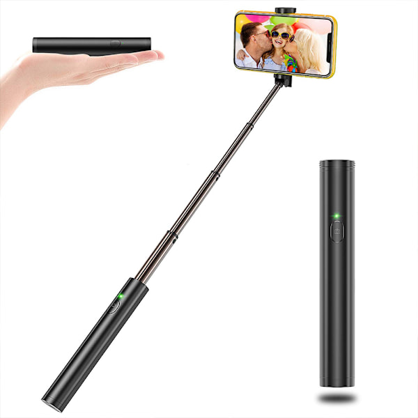 Selfie Stick Stativ, Expanderbart Telefonstativ med Avtagbar Trådlös Fjärrkontroll för Enkla Selfies, Kompakt och Lätt Design för Enkel