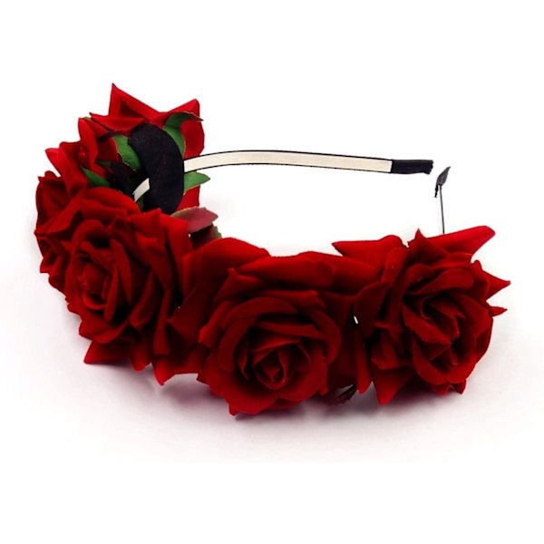 Rose Dame Jenter Garland Blomster Blomsterkrans Tiara