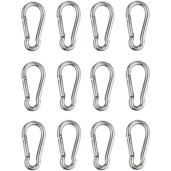 4 st karbinhakar för tung användning, sport, hundar, hängmatta, 304 rostfritt stål, 6 mm tjocklek