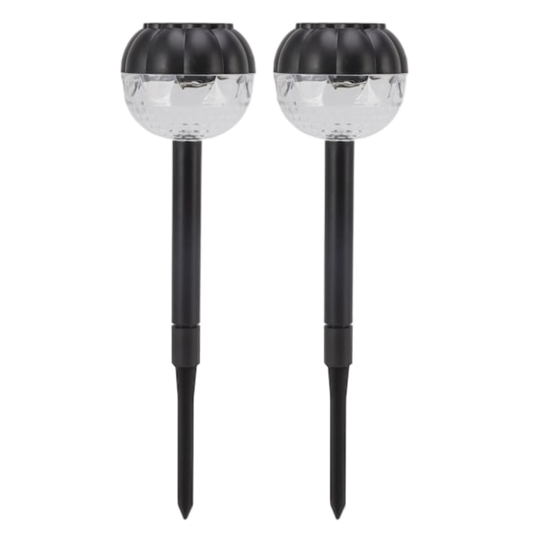 Vattentät Utomhusbelysning för Trädgårdsgångar, Solcellsdrivna LED-spotlights för Landskap, Väderbeständiga Solcellslampor för Gångar, Automatisk Belysning 2-pack