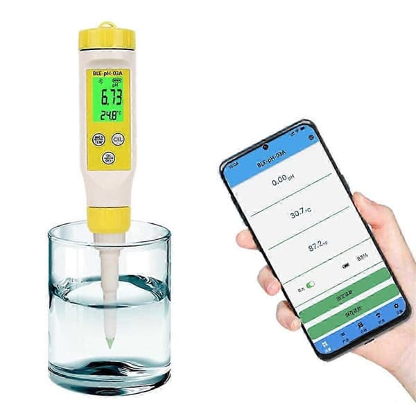 GETIT Bluetooth Digital PH-måler kompatibel med mat, høynøyaktig mat-PH-tester