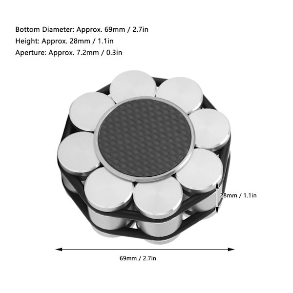 Platetallvektklemme for platespiller, skive-stabilisator med silikonbunn for vibrasjonsdemping