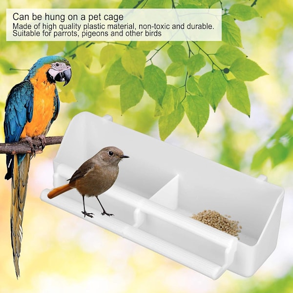 Avian Dining Delight, fågelmatningssked ingår med mat- och vattendispenser, giftfri för ditt husdjurs hälsa och säkerhet