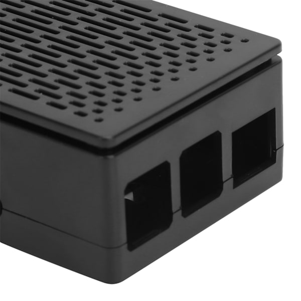 Beskyttende deksel for Raspberry Pi 4B ABS-skall Reservert alle porter for HDMI USB A/V Svart