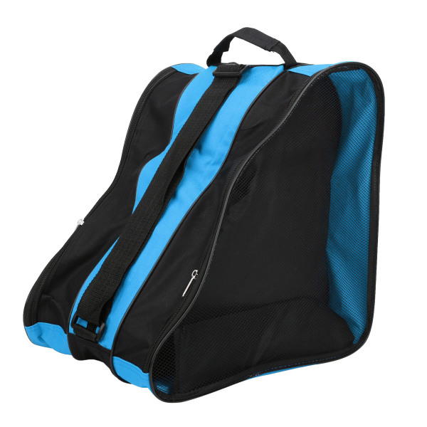 3-lagers nylon rullskridsko ryggsäck singelaxel väska fritidssport ryggsäck (blå)