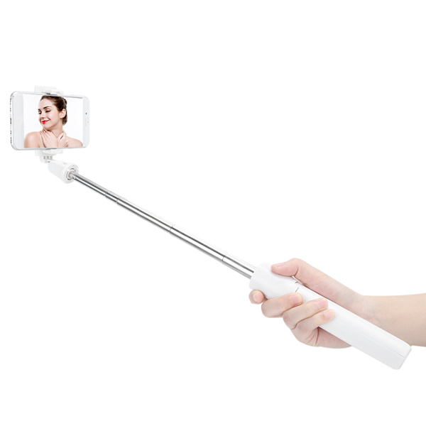 K07 Mobiltelefon Bärbar Fjärrkontroll Bluetooth Slutare Selfie Stick med Utökningsbar Stativ