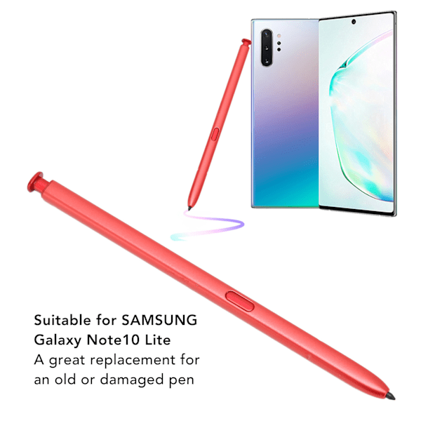 Stylus-kynän vaihtoehtoinen kosketuskynä kärjillä pinsetit Samsung Galaxy Note 10 Lite -punainen