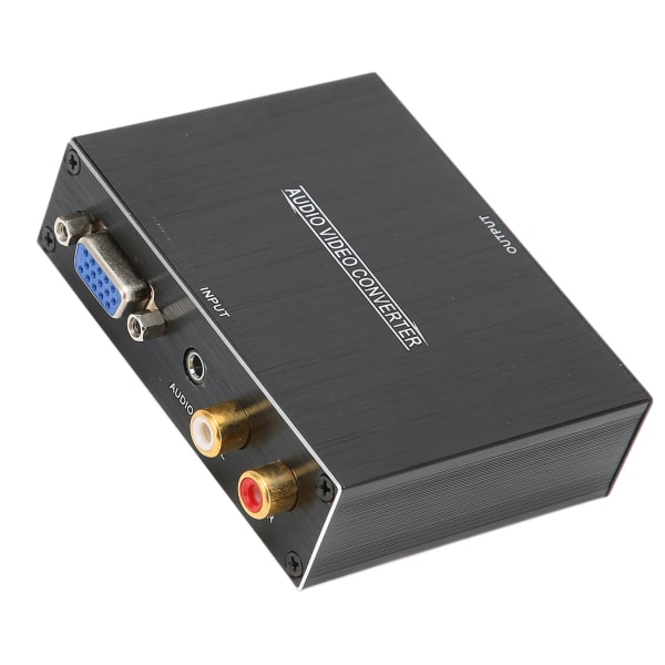 Lydkonverter VGA+3,5MM+RCA til High Definition Multimedia Interface-adapter for PC DVD for XBOX-høyttaler 100‑240V