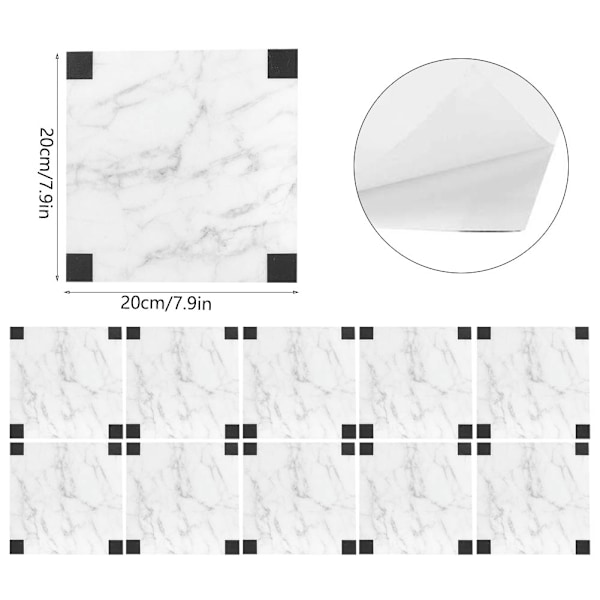 Elegant Design Möter Praktisk Användning Med Lättinstallerade Köksgolvplattor, 20 St Högkvalitativa Material För En Stilfull Uppdatering