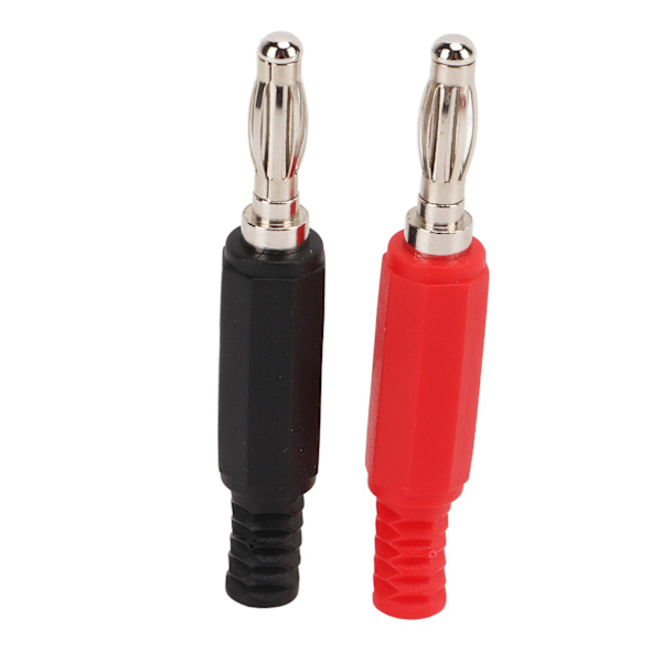 10 st banankontakter 4 mm/0,2 tum mässing PE-material röd svart spiralformad isolerande hölje öppen typ banankontakt 30Vac‑60Vdc