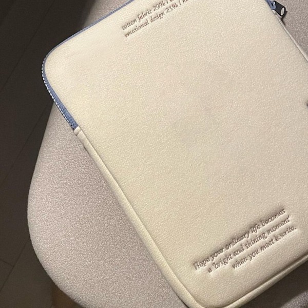 Tabletfodral Enkelt Stilrent Mjukt Bomullstyg Anti-Stöt Lätt Väska för IOS Tablet 13 till 14 tum Skydd