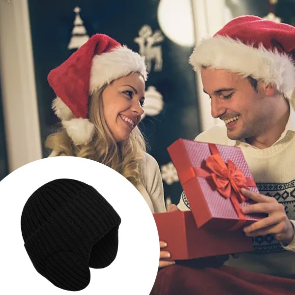 1 vinter utomhus varm hatt förtjockad stickad ullmössa kall pr