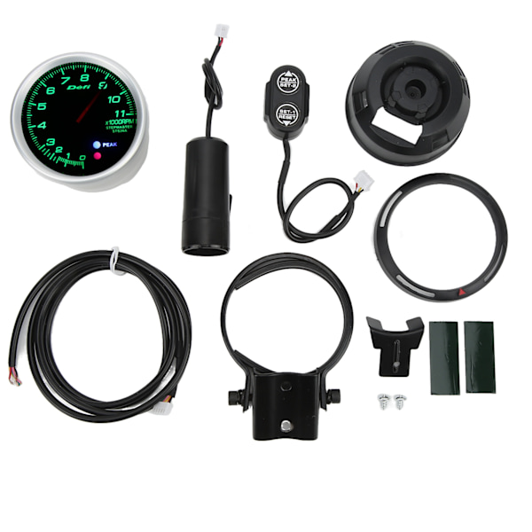 Tachometer 85mm/3.35in Diameter 0‑11000RPM Farverig LED Baggrundsbelysning Universal til 12V Motorcykel RV Yacht