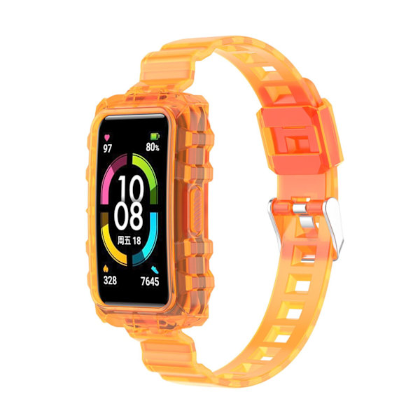 Transparent armbånd kompatibel med Huawei Bracelet 6 Honor Band 6 Smart Armbånd Udskiftning Blød TPU Rem