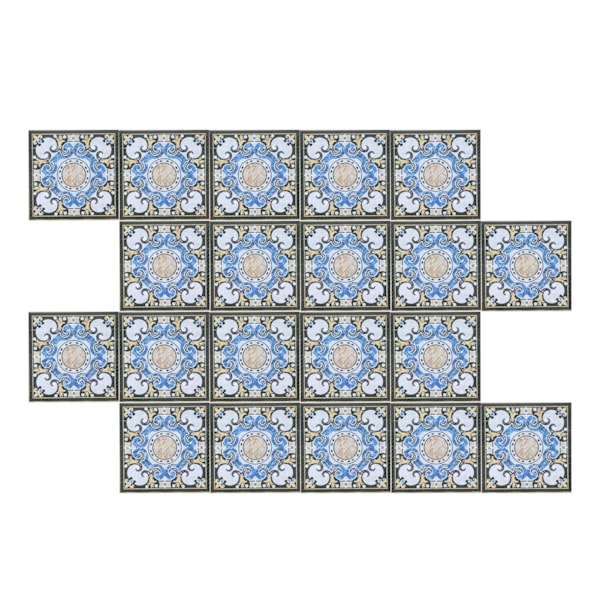 20 st Diagonal Golv Stickers Vattentäta Kakel Stickers Golvdekaler för Vardagsrum Korridor