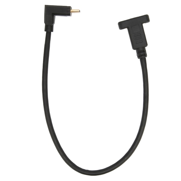 TypeC hane till hona förlängningskabel USB3.1 Stabil snabb TypeC hane till hona adapter med panelmonteringsskruvhål