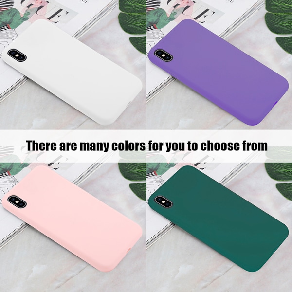 Farget frostet myk dobbeltlags all-inclusive type telefondeksel for iPhone xs max (lilla)