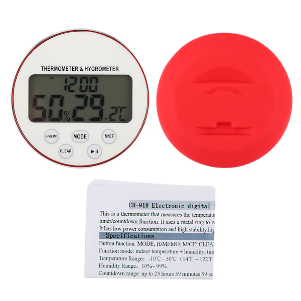 Icy Chill Temperaturmätare, Digital Isbadstermometer med Avancerad Timer, NSF-Godkänd Inomhusmonitor, Vattentät Flytande Termometer för Hemmet