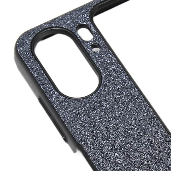 Foldbar telefonetui ABS beskyttende skinnende telefoncover anti-drop etui til Find N2 Flip sort