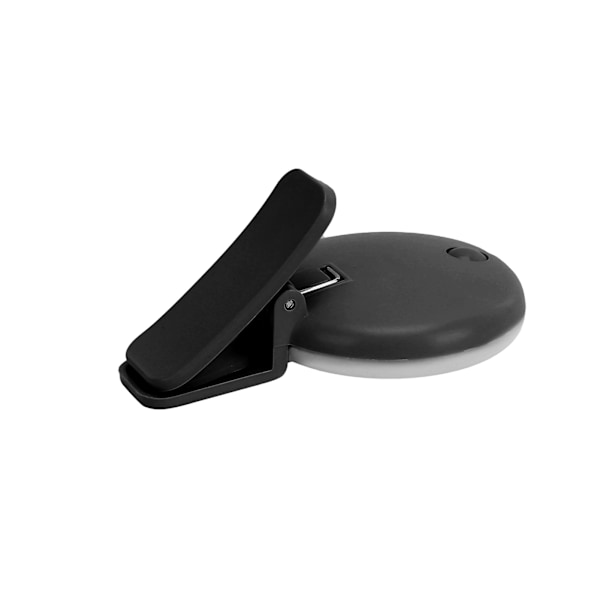 Mini telefon clip-on fyldlys USB genopladelig selfie ringlys til livestreaming (sort)