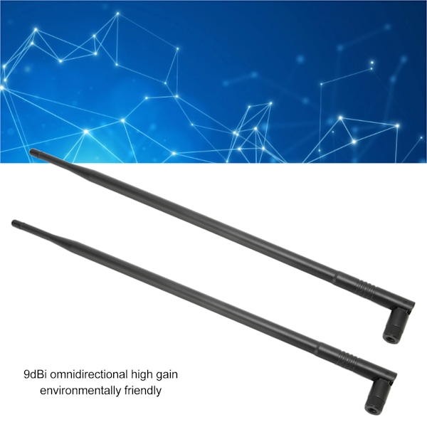 2 kpl antennia 2.4G 9dBi Yhdisuuntainen Suuri Vahvistus SMA Uros Internet Antenni Wifi Langaton Reititin AP Järjestelmä