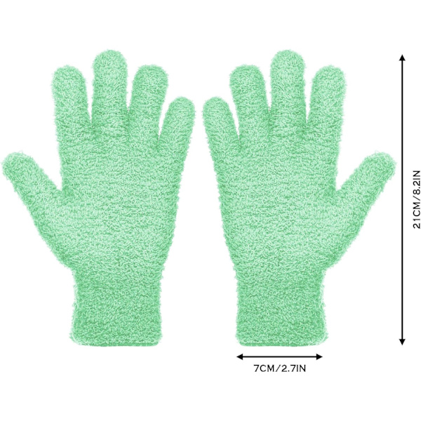 2 par Microfiber Auto Damting Rengöringshandskar Tvättbara rengöringsvantar för kök Husstädning Bilar Lastbilar Speglar Lampor Persienner Damming
