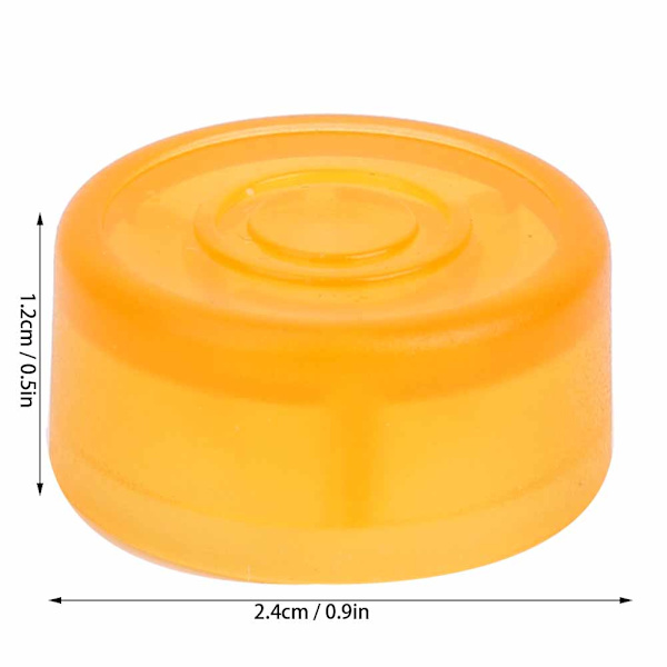 4 st plastgitarr effektpedal fotspik knopp musikinstrument tillbehör (orange)