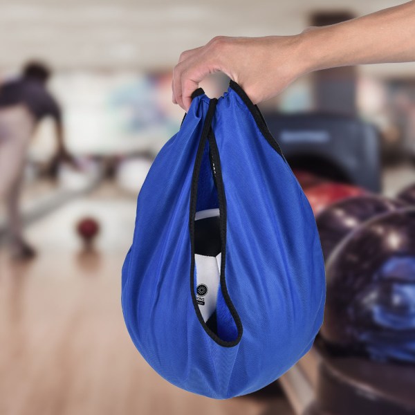 Bärbar lätt bowlingboll väska rengörare boll påse bärare för gym utrustning blå