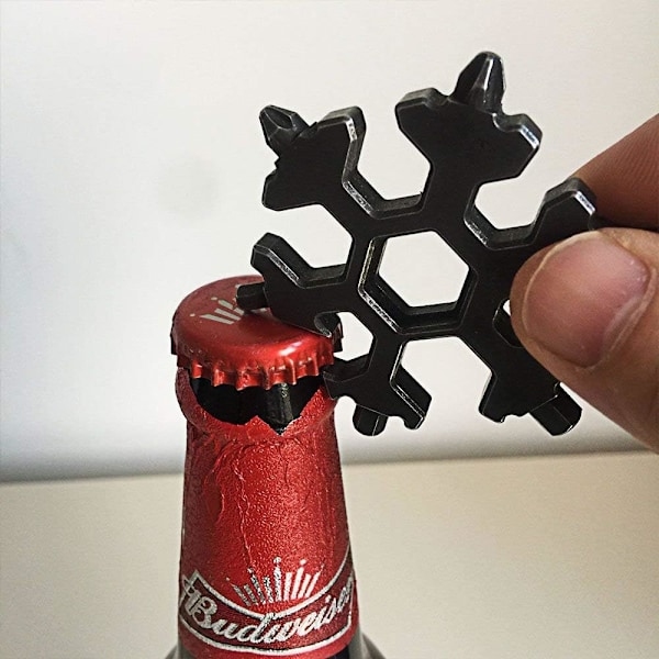 Presenter till män Snöflinga Design Multiverktyg, Portabelt 18-i-1 Rostfritt Stål Mångsidiga Verktyg, Coola Prylar, Julklappar, Julstrumpor, 2.95