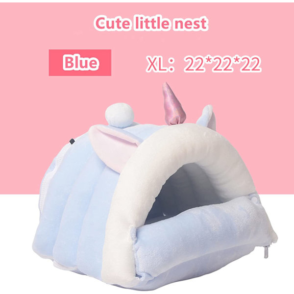 Chinchilla Igloo, Halkskyddsmatta och Fluffig Insida för Små Djur, Marsvinssäng, Burtillbehör, Råttbo Sovgrotta (Stark Andningsförmåga)