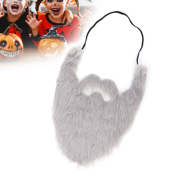 Halloween Party Fake Beard Costume Facial False Beard Male Fake Whisker for Party Supplies Grey