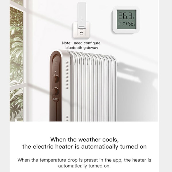 Temperatur- og fuktighetssensor WiFi intelligent digitalt termometer innendørs LCD hygrometer termometer for husholdning