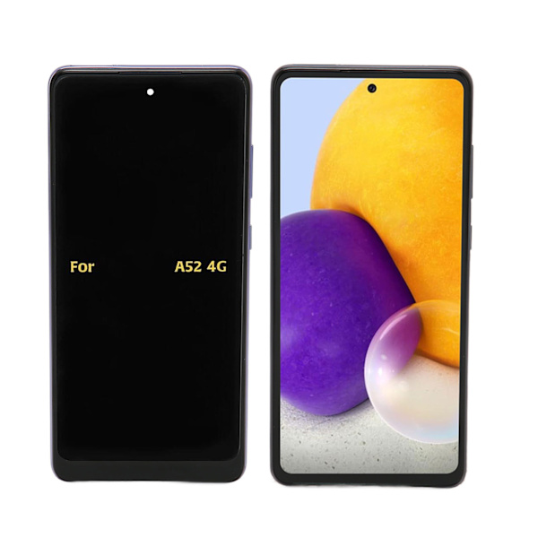 6,7 tommer organisk LED-skærm udskiftning med fingeraftrykssensor til Samsung Galaxy A72 5G 4G SM A725 SM A725M DS Sort