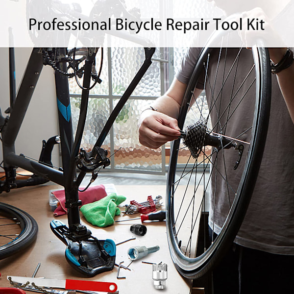 Professionell cykelreparationsverktygssats, hållbar design för olika märken inklusive Shimano, Sachs Aris, säkerställer smidig drift och lång livslängd,