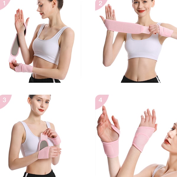 Kompressionsbandage för Andningsbart Stöd, Ergonomiskt Handledsstöd med Flexibel Design Erbjuder Smärtlindring och Förbättrad Rörlighet för Karpaltunnelsyndrom,