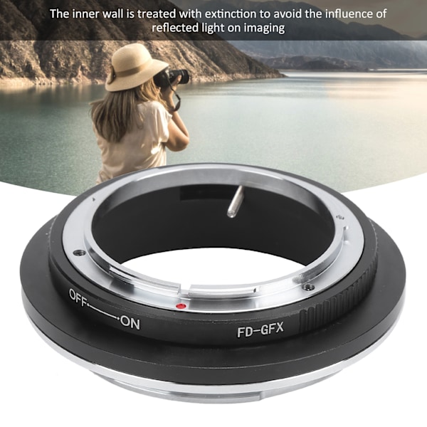 NEWYI FDGFX Objektivadapter Konverterring för FD Objektiv till Fujifilm GFX Mount Kamera