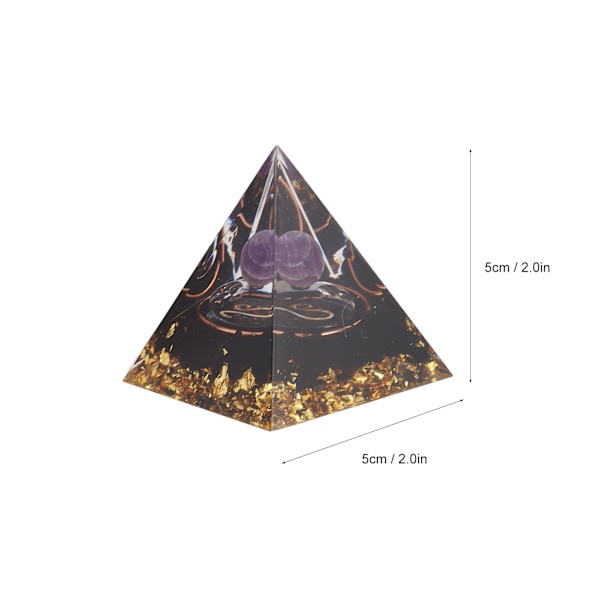 5cm Orgonitt Pyramide for Positiv Energi Healing Krystall Pyramide Meditasjon Orgonitt Pyramider Chakra Stjernetegn Energi Generator