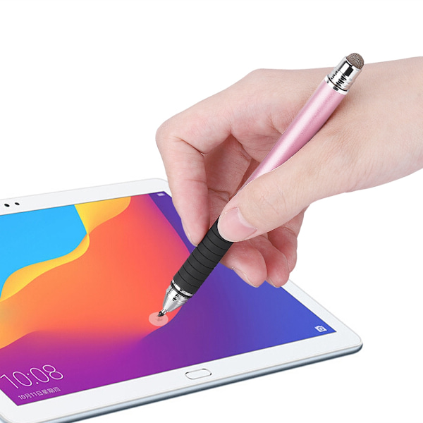 2-i-1 pekskärmsskala stylus kapacitiv penna för iPhone iPad Samsung  Rose Gold