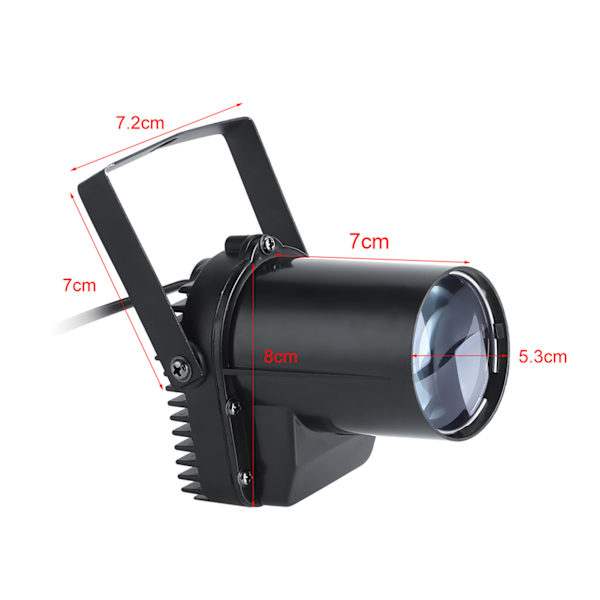 5W LED-strålekaster til fest, scene, diskotek, pub, festivaleffekt, pins
