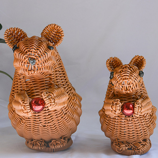 Kurv af pil, blomsterkurv, vase, fletkurve, rattan, dekorationskurv, håndvævet til vasketøj