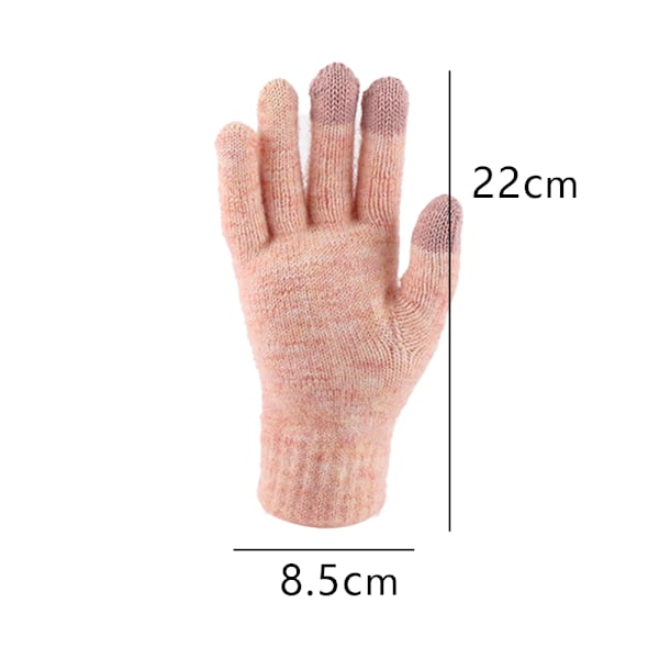 Star Vinterhandsker til kvinder Varme strikkede handsker Touchscreen