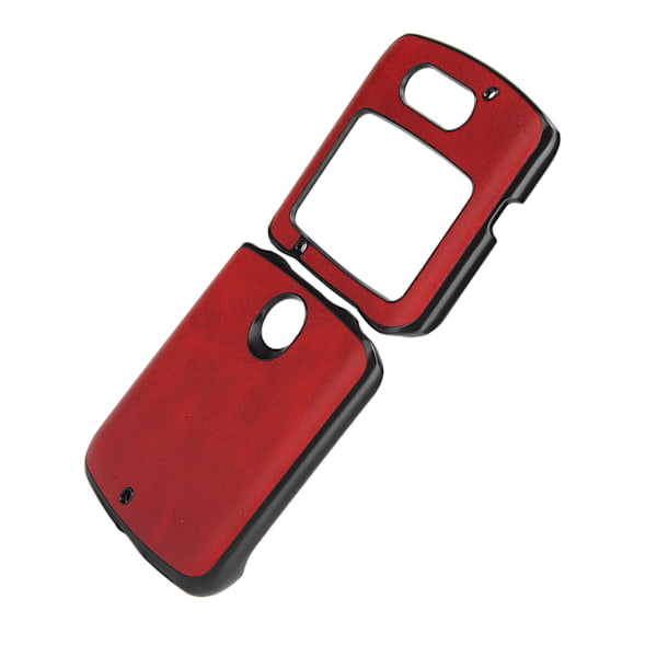 Mobilskal i läder, stötsäkert, för Motorola Razr 5G, rött