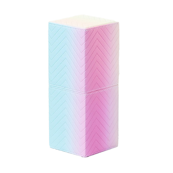 Makeup børsteholder PU blyantsarrangør, kosmetisk børsteopbevaring til kommode forfængelighed bordplade, 21*8cm