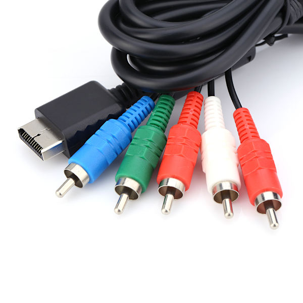 AV Multi Out til Komponent Video/Audio Kabelledning for Sony Playstation PS2 PS3